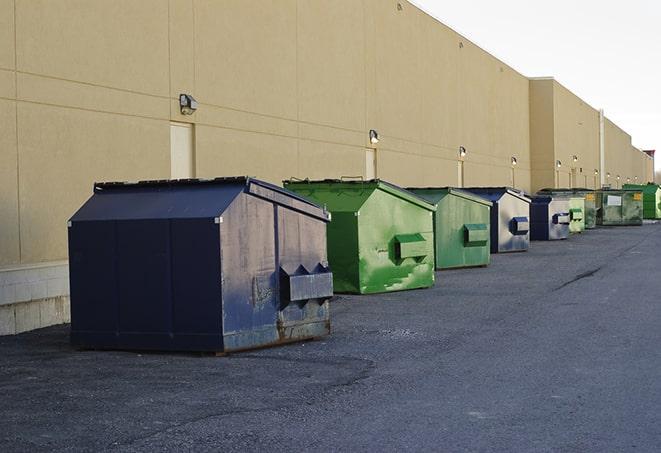 an empty dumpster ready for use at a construction site in Canton, OH